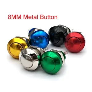 8mm Momentary Metal Horn Doorbell Bell Push Button Switch Waterproof Car Auto Engine PC Power Start Starter