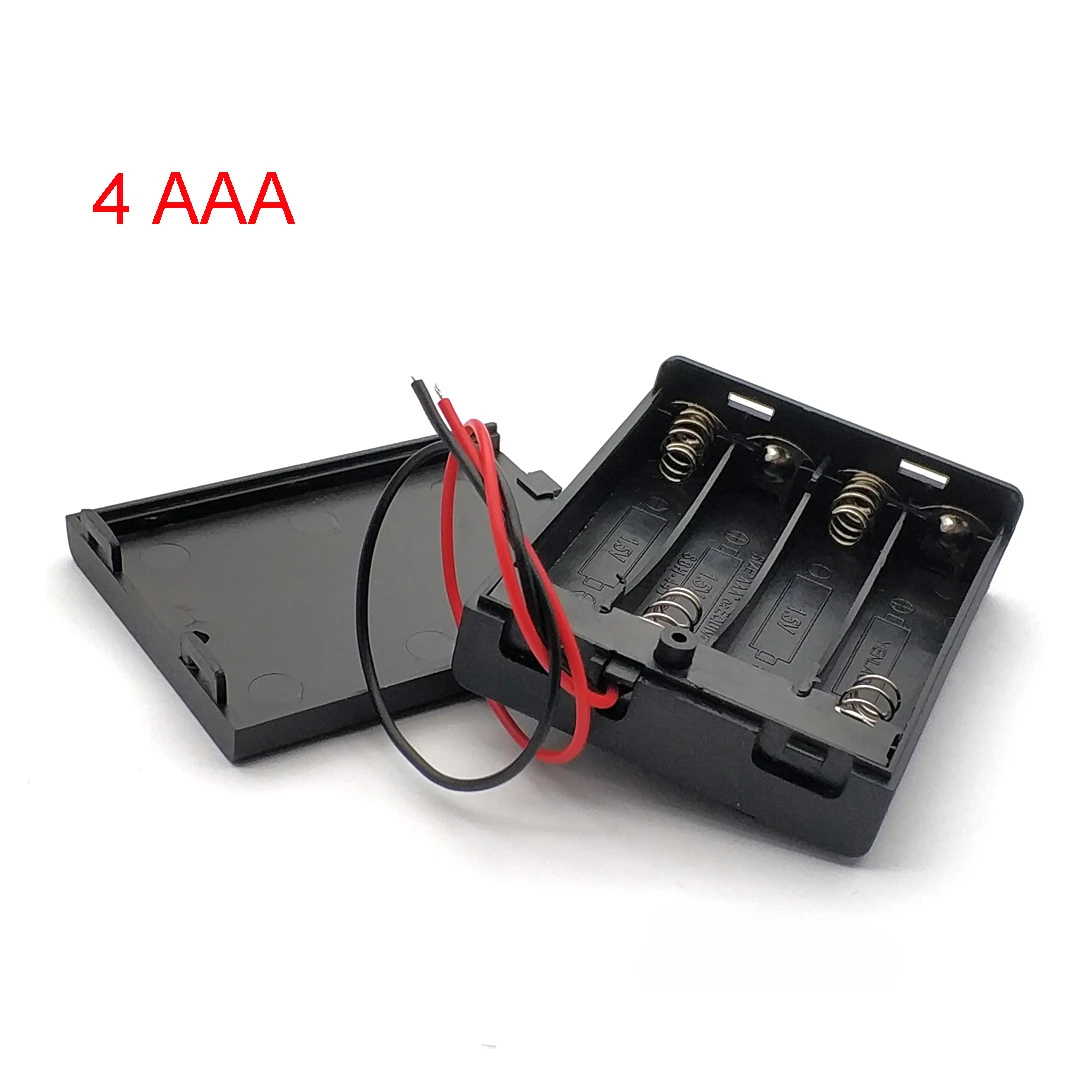 AAA Battery Holder Case with Leads ON/OFF Switch Cover 2 3 4 Slot Standard Container - Image 6