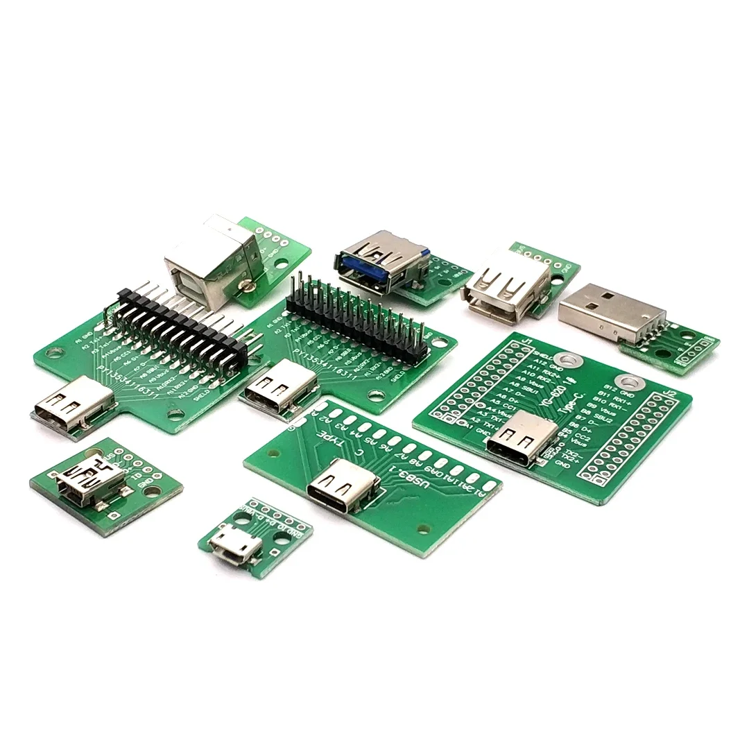 USB Male Connector / MINI MICRO USB To DIP Adapter Female Connector 2.54 Connector B Type-C USB2.0 3.0 Female PCB Converter - Image 4