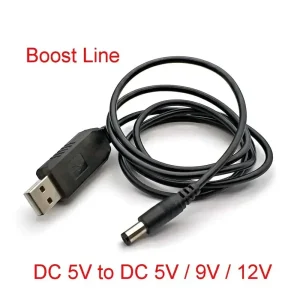 USB Power Cable USB To DC5.5*2.1mm 5V9V12V Boost Cable USB Cable for Uno-r3 Esp8266 Esp32 Development Board