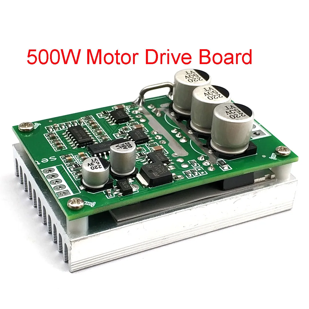 500W 15A DC 12-36V Brushless Hall Free Motor Driver Board High Power Motor Foward Reverse Speed Controller Power Supply