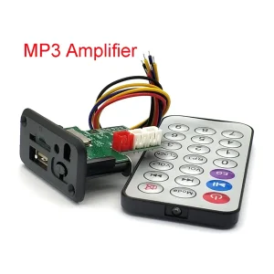 5V 12V MP3 WMA Decoder Board Car Audio USB TF Module MP3 Player with Remote Control Amplifier Board