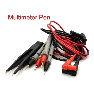 1 Pair 10A 20A Digital Multimeter Probe Soft Silicone Wire Needle Tip Universal Test Leads with Alligator Clip SMD SMT Test Clip