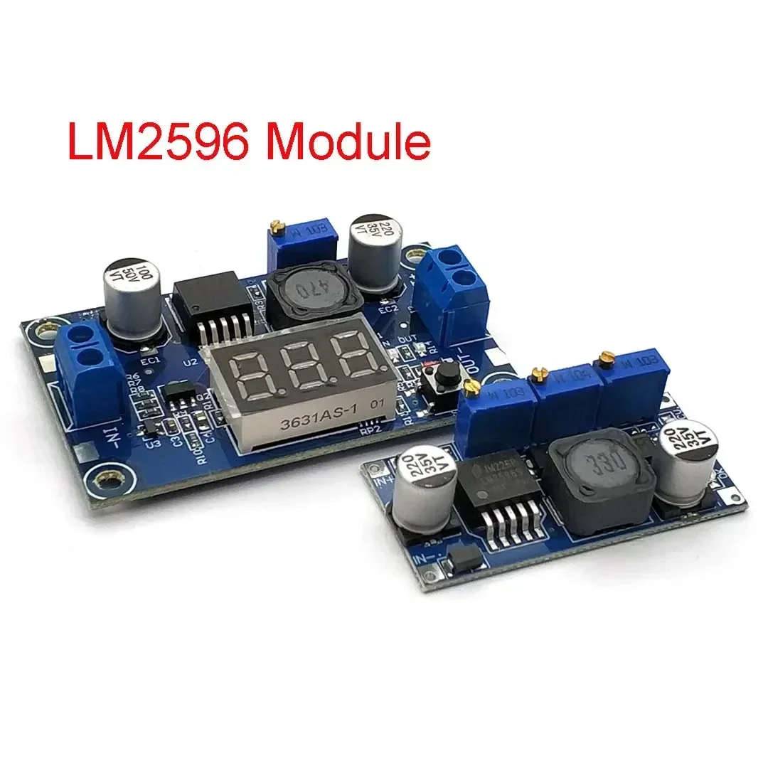 LM2596 Power Converter Step Down Module DC-DC 1.5V-35V Adjustable Power Supply 3.3V/5V/12V/24V