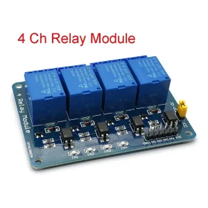 DC 5V 12V 24V 4 Channel Relay Module High and Low Level Trigger Dual Optocoupler Isolation LED Indicator