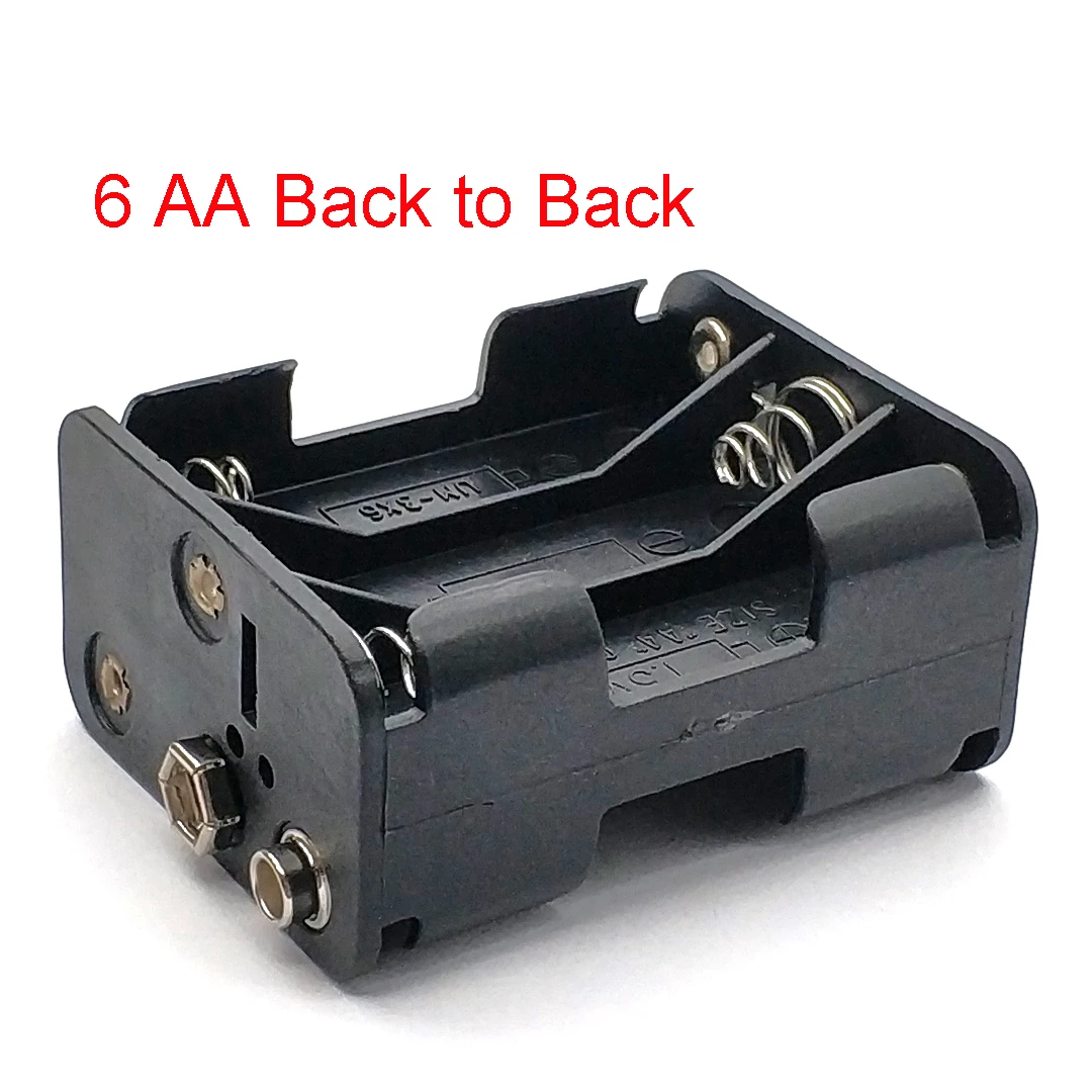 6 Slot AA Battery Case Box Holder with Leads Back To 9V - Image 5