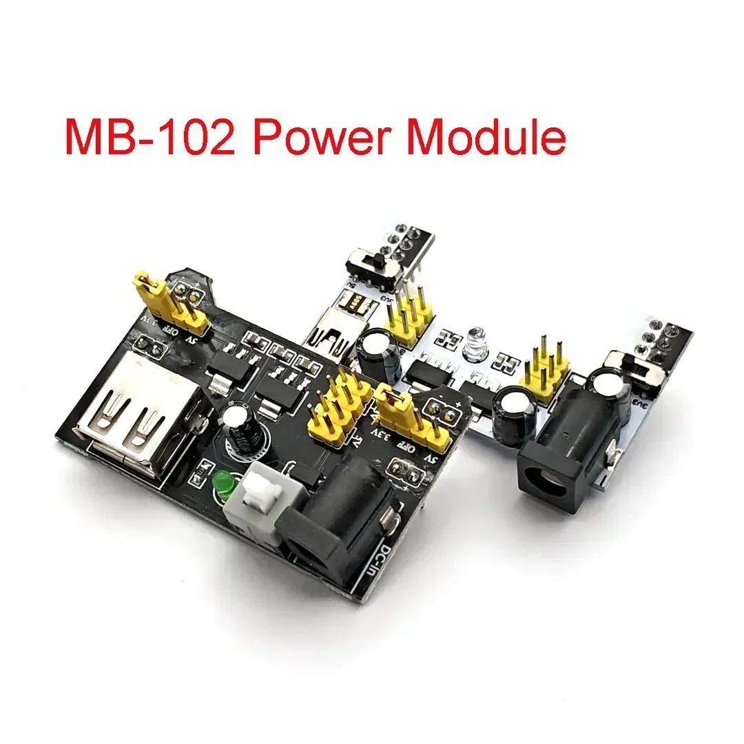Mb-102 Breadboard Power Supply Module /mb102 White Breadboard Dedicated Power Module 2-way 3.3V 5V MB-102 Solderless Bread Board